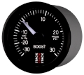 Picture of Autometer Stack 52mm -30INHG to +30 PSI Incl T-Fitting Pro Stepper Motor Boost Press Gauge - Black