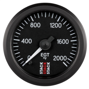 Picture of Autometer Stack 52mm 0-2000 Deg F Pro Stepper Motor Exhaust Gas Temp Gauge - Black