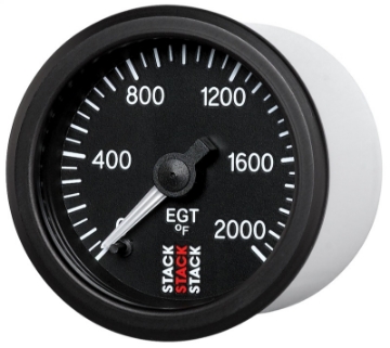 Picture of Autometer Stack 52mm 0-2000 Deg F Pro Stepper Motor Exhaust Gas Temp Gauge - Black