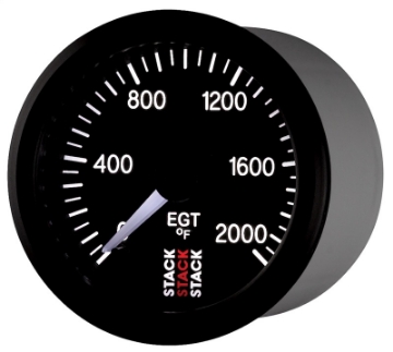 Picture of Autometer Stack 52mm 0-2000 Deg F Pro Stepper Motor Exhaust Gas Temp Gauge - Black