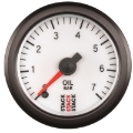Picture of Autometer Stack 52mm 0-7 Bar M10 Male Pro Stepper Motor Oil Pressure Gauge - White
