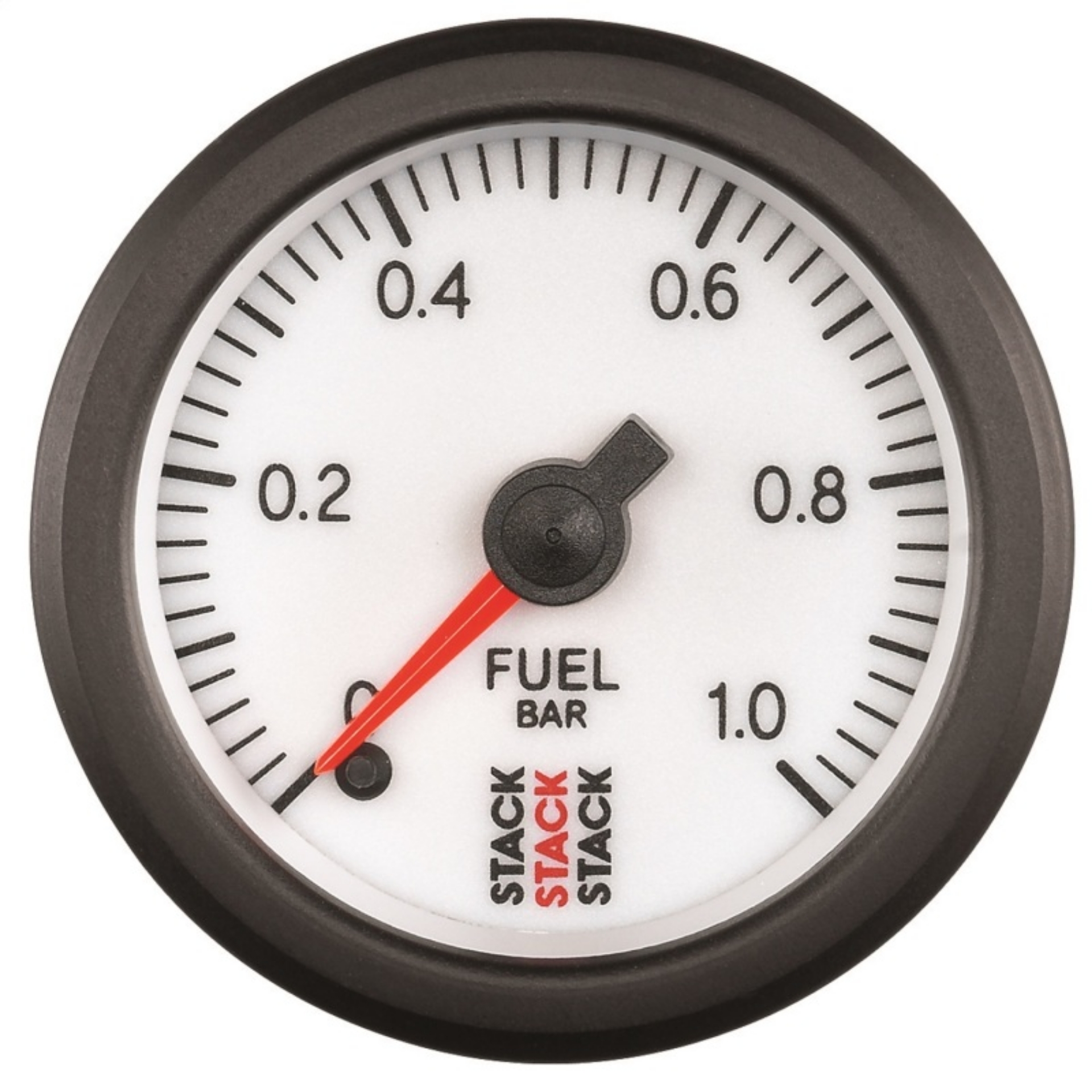 Picture of Autometer Stack 52mm 0-1 Bar M10 Male Pro Stepper Motor Fuel Pressure Gauge - White