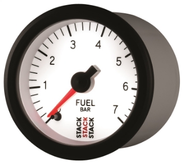 Picture of Autometer Stack 52mm 0-7 Bar M10 Male Pro Stepper Motor Fuel Pressure Gauge - White