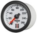 Picture of Autometer Stack 52mm 100-260 Deg F 1-8in NPTF Male Pro Stepper Motor Water Temp Gauge - White