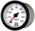 Picture of Autometer Stack 52mm 100-260 Deg F 1-8in NPTF Male Pro Stepper Motor Water Temp Gauge - White