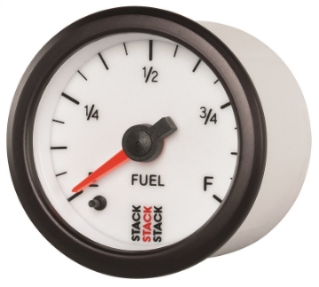 Picture of Autometer Stack 52mm 0-280 Ohm Programmable Pro Stepper Motor Fuel Level Gauge - White
