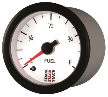 Picture of Autometer Stack 52mm 0-280 Ohm Programmable Pro Stepper Motor Fuel Level Gauge - White