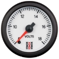 Picture of Autometer Stack 52mm 8-18V Pro Stepper Motor Battery Voltage Gauge - White