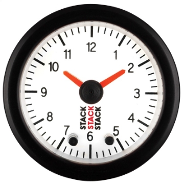 Picture of Autometer Stack Analog Clock Gauge - White