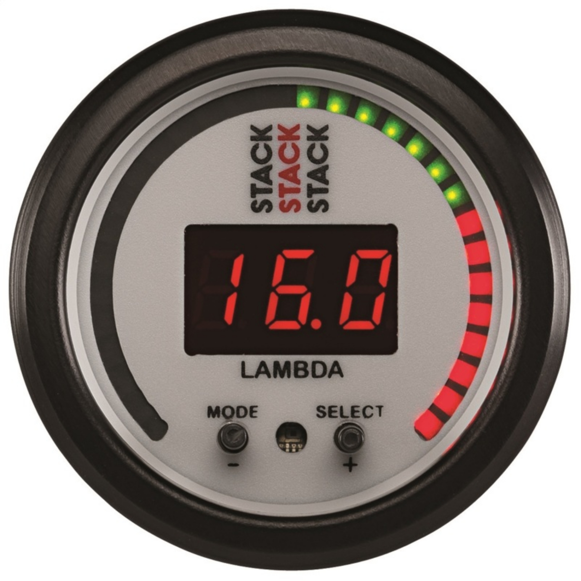 Picture of Autometer Stack 52mm Pro-Control Wideband Air-Fuel Ratio Lambda Gauge - White