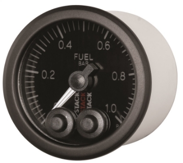 Picture of Autometer Stack 52mm 0-1 Bar M10 Male Pro-Control Fuel Pressure Gauge - Black
