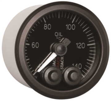 Picture of Autometer Stack 52mm 40-140 Deg C 1-8in NPTF Male Pro-Control Oil Temp Gauge - Black