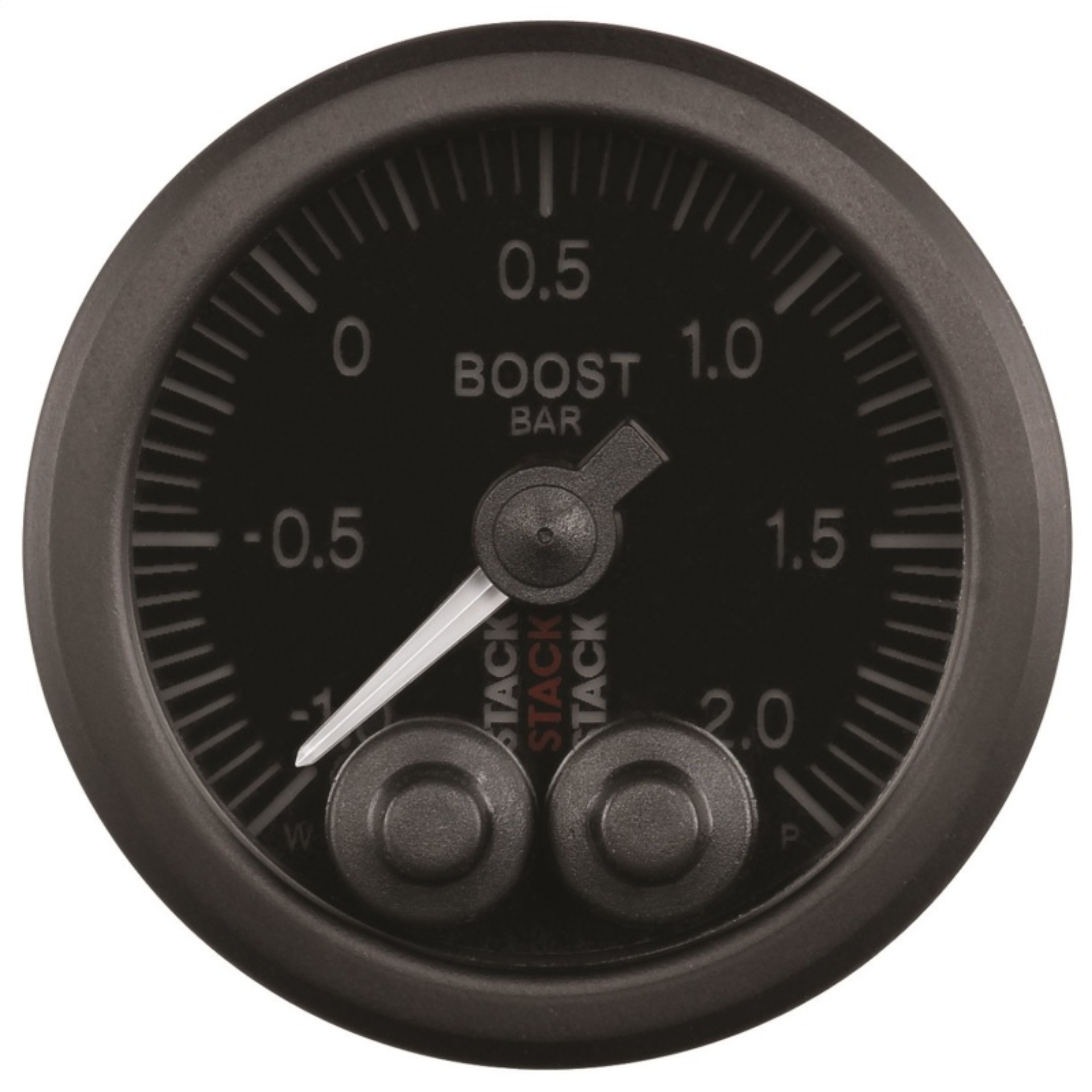Picture of Autometer Stack 52mm -1 to +2 Bar Incl T-Fitting Pro-Control Boost Pressure Gauge - Black