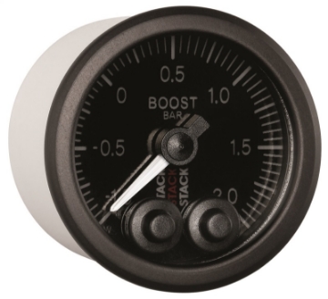 Picture of Autometer Stack 52mm -1 to +2 Bar Incl T-Fitting Pro-Control Boost Pressure Gauge - Black