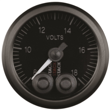 Picture of Autometer Stack 52mm 8-18V Pro-Control Battery Voltage Gauge -Black