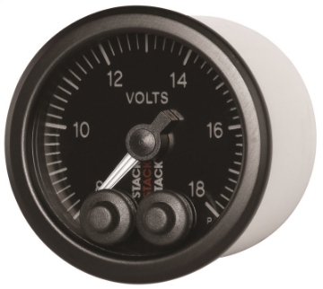Picture of Autometer Stack 52mm 8-18V Pro-Control Battery Voltage Gauge -Black