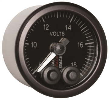 Picture of Autometer Stack 52mm 8-18V Pro-Control Battery Voltage Gauge -Black