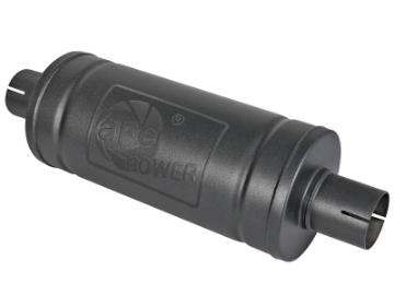 Picture of aFe MACH Force-Xp 409 SS Muffler w- Black finish 2-1-2in Inlet & Outlet 14in x 16in Diameter