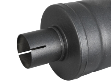Picture of aFe MACH Force-Xp 409 SS Muffler w- Black finish 2-1-2in Inlet & Outlet 14in x 16in Diameter
