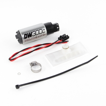 Picture of DeatschWerks 88-91 BMW 325i DW300C 340 LPH Compact Fuel Pump w- Install Kit w-o Mounting Clips