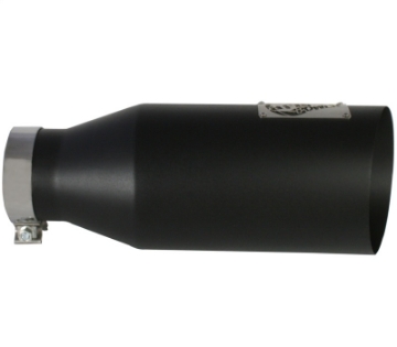 Picture of aFe MACHForce XP Exhausts Tips SS-304 EXH Tip 4In x 7Out x 18L Bolt-On blk