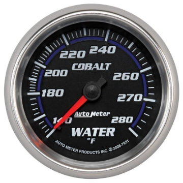 Picture of Autometer Cobalt 66-7mm 140-280 degree F- Water Temperature Gauge