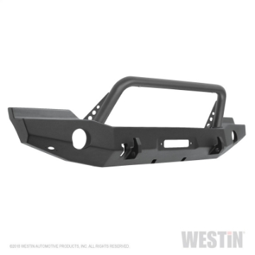 Picture of Westin 07-18 Jeep Wrangler JK WJ2 Full Width Front Bumper w-Bull Bar Textured Black