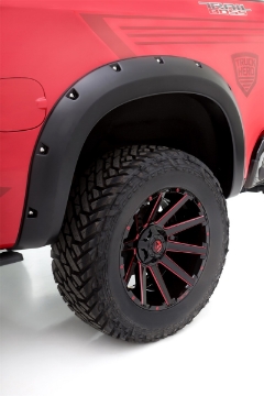 Picture of Bushwacker 19-21 Chevrolet Silverado 1500 Pocket Style Flares 2pc REAR- Black