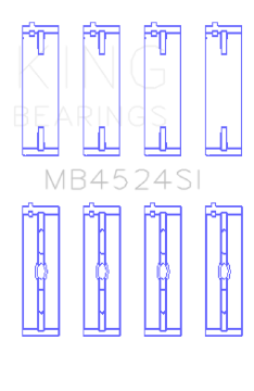 Picture of King Nissan VR38DETT - VQ35HR - VQ37HR Size +0-50mm Crankshaft Main Bearing Set Set of 4