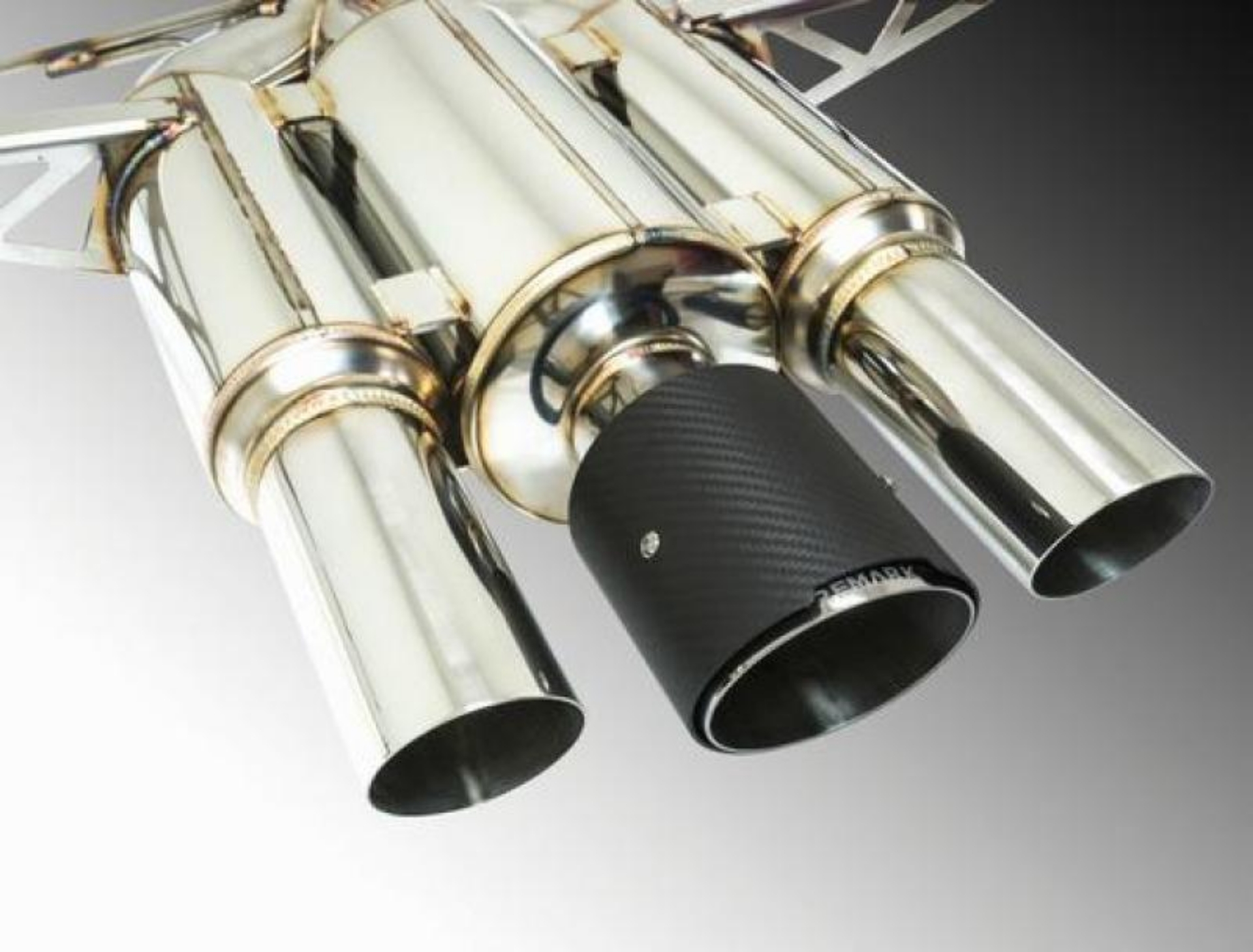 Picture of Remark Resonated Catback Exhaust 2017+ Honda Civic Type-R Spec III-Triple Tip Carbon Tip Cover Res