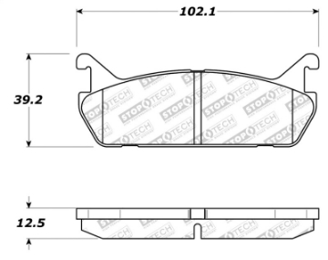 Picture of StopTech 91-96 Ford Escort - Mercury Tracer Street Select Rear Brake Pads