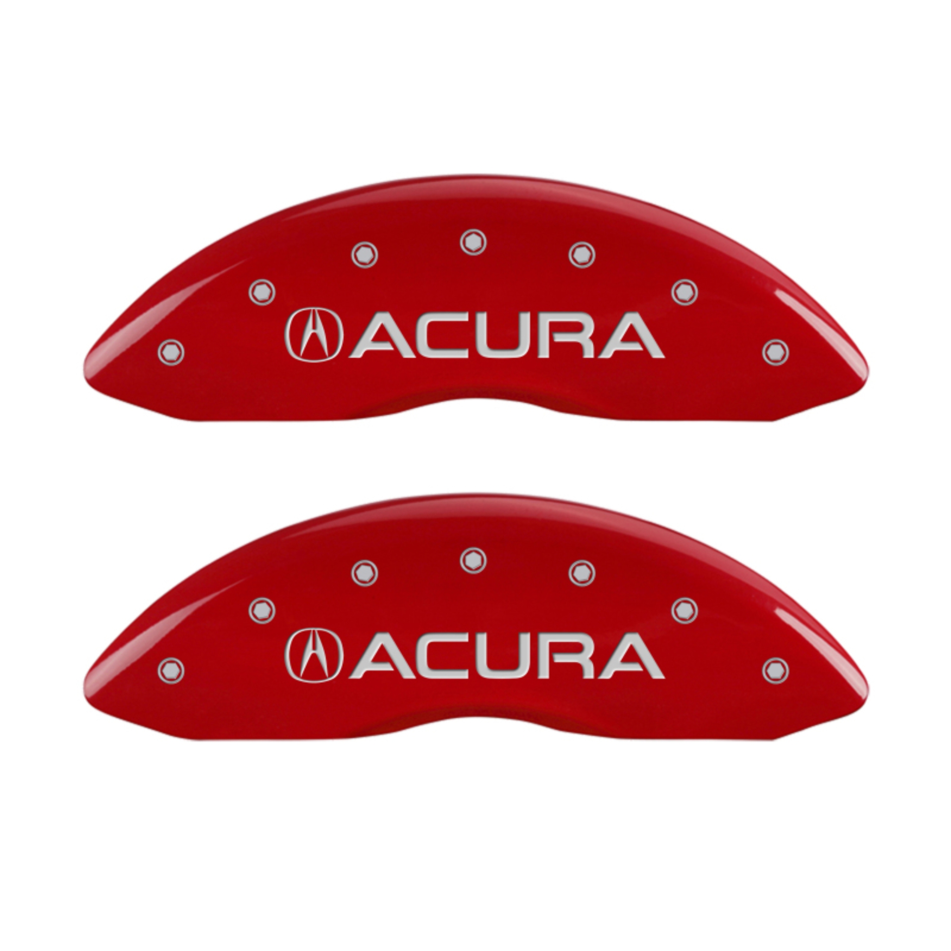 Picture of MGP 4 Caliper Covers Front Acura Rear MDX Red Finish Silver Characters