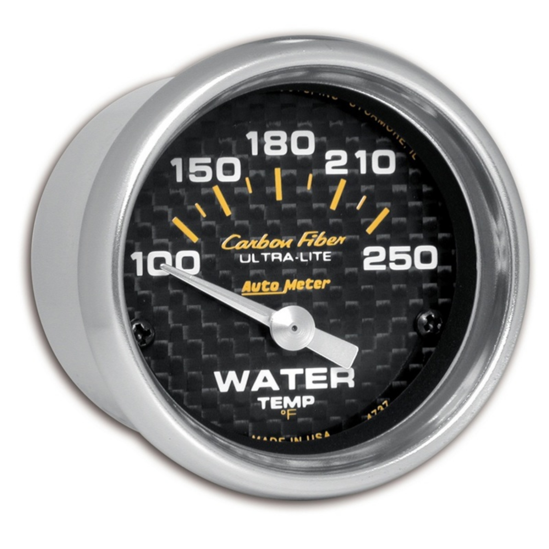 Picture of Autometer Carbon Fiber 52mm 100-250 Deg F Electronic Water Temp Gauge