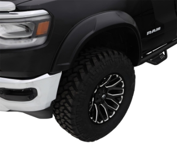 Picture of Bushwacker 19-22 Ram 1500 Excl- Rebel-TRX 76-3 & 67-4in Bed DRT Style Flares 4pc  - Blk - Smooth