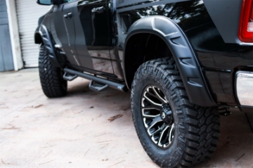 Picture of Bushwacker 19-22 Ram 1500 Excl- Rebel-TRX 76-3 & 67-4in Bed DRT Style Flares 4pc  - Blk - Smooth