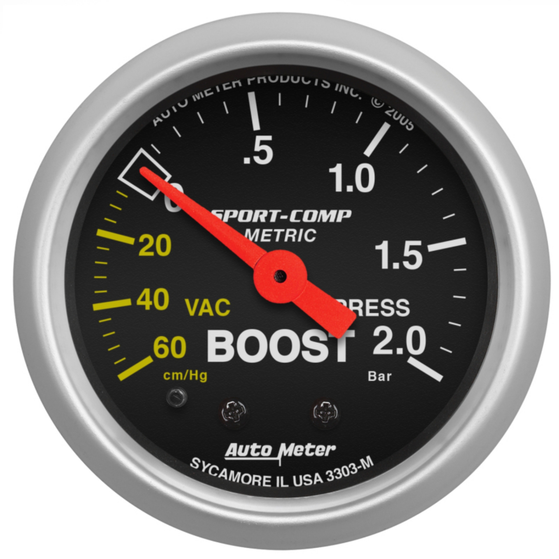 Picture of Autometer Sport-Comp 52mm 60cm-HG -2-0 Bar Mechanical Boost Gauge