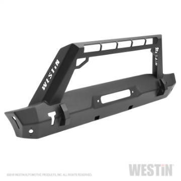 Picture of Westin 18-19 Jeep Wrangler JL WJ2 Stubby Front Bumper - Textured Black