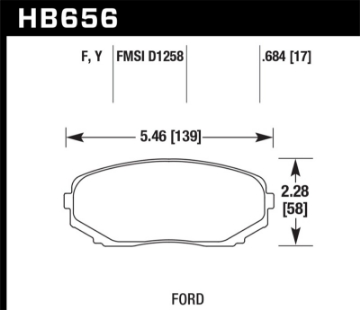 Picture of Hawk 07-10 Ford Edge - 10 Lincoln MKX - 07-10 Mazda CX-7-CX-9  HPS Street Front Brake Pads
