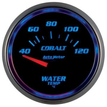 Picture of Autometer Cobalt 52mm Short Sweep Electronic 40-120 Deg C Water Temperature Gauge