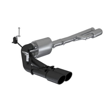 Picture of MBRP 2019+ Chevrolet Silverado 1500 4-5L-5-3L Pre-Axle Dual Side Exit w- 4in OD Tip- Black Coated