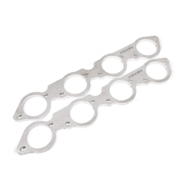 Picture of Stainless Works BBC Round Port 304SS Exhaust Flanges 2-3-8in Primaries Raised Port Heads Only