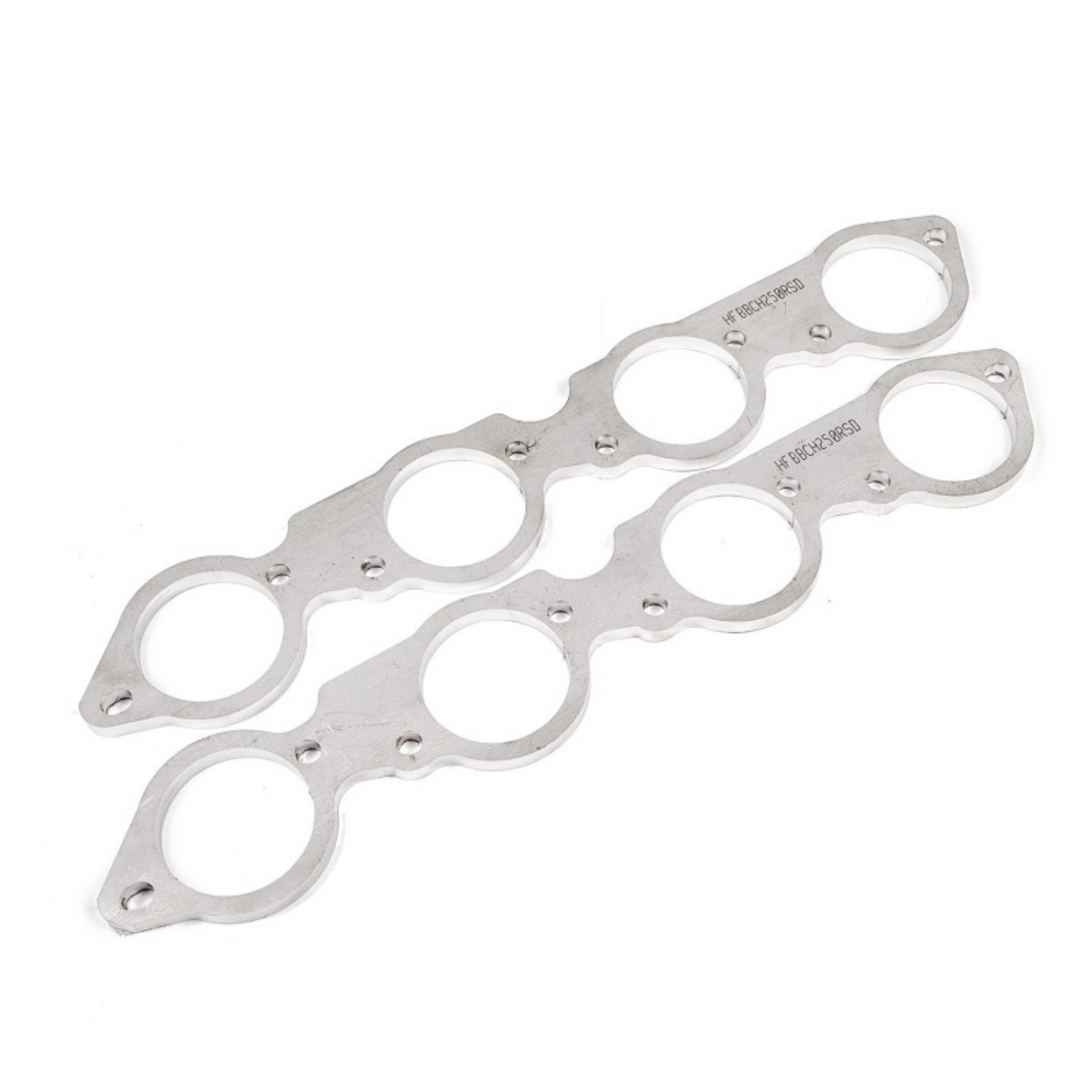 Picture of Stainless Works BBC Round Port 304SS Exhaust Flanges 2-1-2in Primaries Raised Port Heads Only