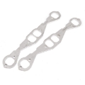 Picture of Stainless Works Small Block Chevy Squared Oval Port Header 304SS Exhaust Flanges 1-3-4in Primaries