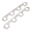 Picture of Stainless Works SBF Stock Rectangular Shaped Port 304SS Exhaust Flanges 1-5-8in Primaries 2in BP