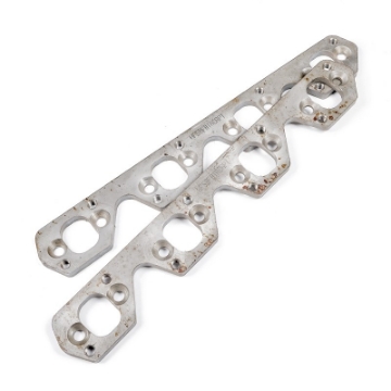 Picture of Stainless Works SBF Wide Rectangular Port Header Adapter 304SS Exhaust Flanges 1-7-8in-2in Primaries