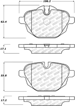Picture of StopTech 11-17 BMW 5-Series - X3 Sport Performance Rear Brake Pads