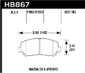 Picture of Hawk 13-16 Mazda CX-5 HPS 5-0 Front Brake Pads