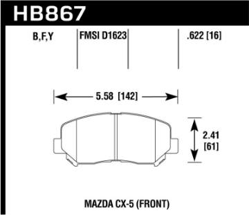 Picture of Hawk 13-16 Mazda CX-5 HPS 5-0 Front Brake Pads