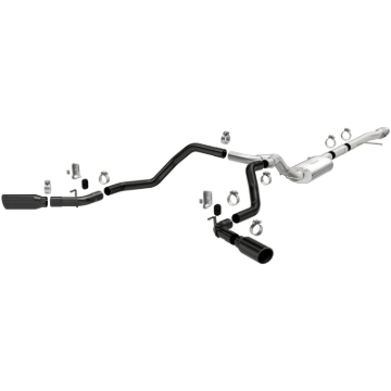 Picture of MagnaFlow 2019 Chevy Silverado 1500 V8 5-3L Street Series Dual Split Exit Exhaust w- Black Tips