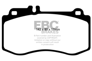 Picture of EBC 2015+ Mercedes-Benz CLS400 w-Brembo Front Calipers Greenstuff Front Brake Pads